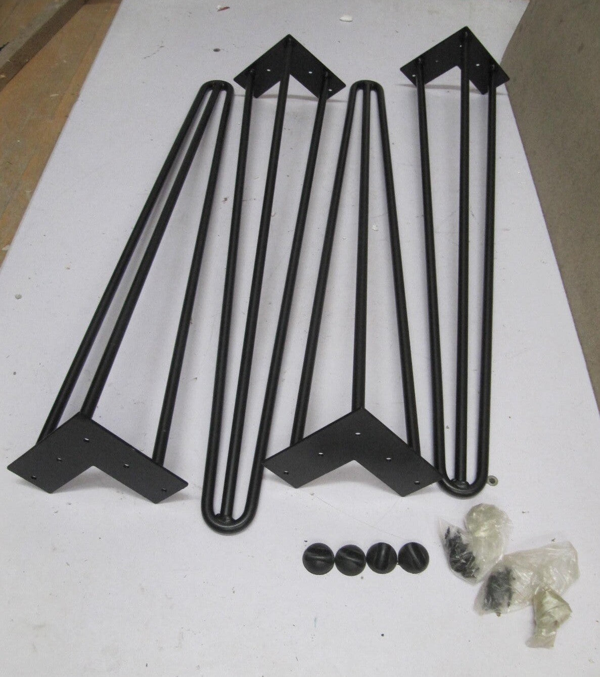 CasaXXl 4er Set Tischbeine aus Metall (71 cm, Schwarz), Y06396