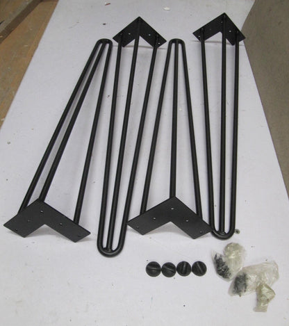 CasaXXl 4er Set Tischbeine aus Metall (71 cm, Schwarz), Y06396