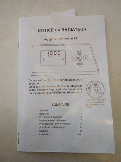 CARRERA HV20GT41A Heizkörper 2000 W Rechnung V04202
