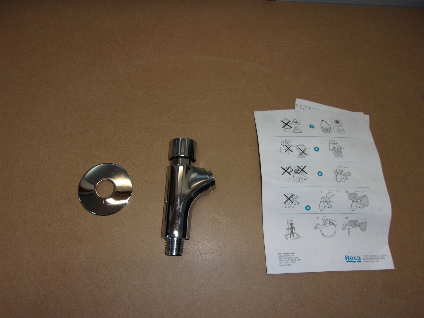 Roca A5 A7877 C00 Zeitsteuerung Außen Waschtischarmatur mit Druckschalter I05396