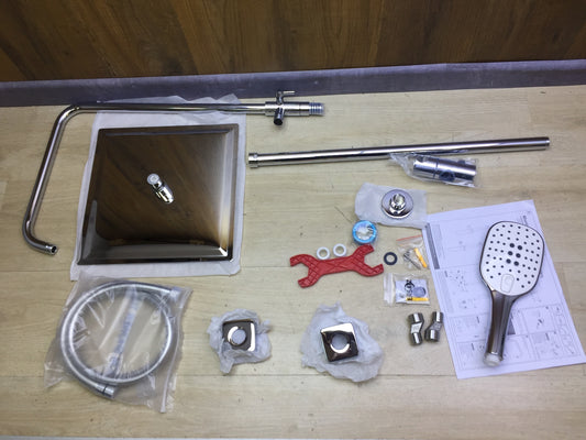 JOHO Thermos E3030 shower set without thermostat shower system (square 30x30cm), I31878