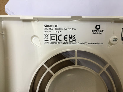 AERAULIQA 3140 QD100HTBB Luftabsaugung, Weiß RAL 9010, V13814