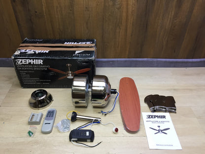Zephir ZFR4107M Deckenventilator, braun, I33282