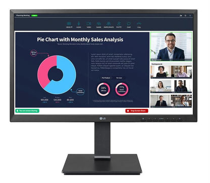 LG 24BP750C-B Monitor 23.8" FHD 1920x1080 HDMI DP USB-C GB LAN Webcam Microphone 