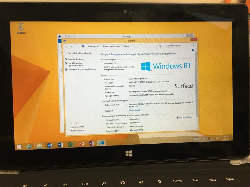 Microsoft Surface RT 32GB 1516 Windows Tablet 10,6" Touch WiFi