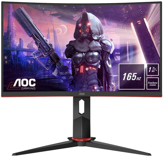 AOC C24G2U/BK Gaming Monitor 24" Curved 1920x1080 HDMI DP AMD FreeSync 165Hz 1ms 