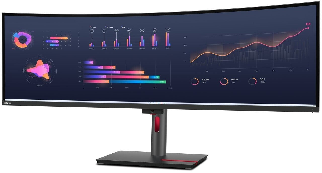 Lenovo ThinkVision P49w-30 5K Monitor 49" 32:9 DQHD 5120x1440 Thunderbolt USB-C 