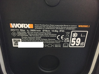 WORX Landroid Vision M800 robotic lawnmower WR208E.1 for gardens up to 800m², I33358