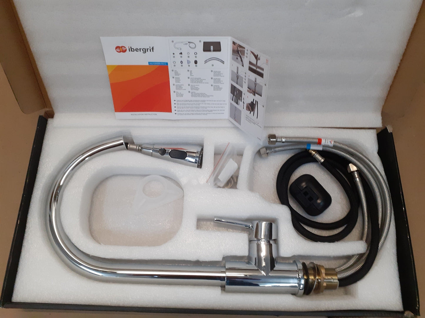 Ibergrif M22136 Wasserhahn Küche Ausziehbar Mischbatterie- Küchenarmatur, I08480