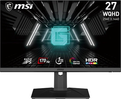 MSI G272QPF Gaming Monitor 27" QHD 2560x1440 HDMI DP Adaptive Sync 170Hz OC 1ms