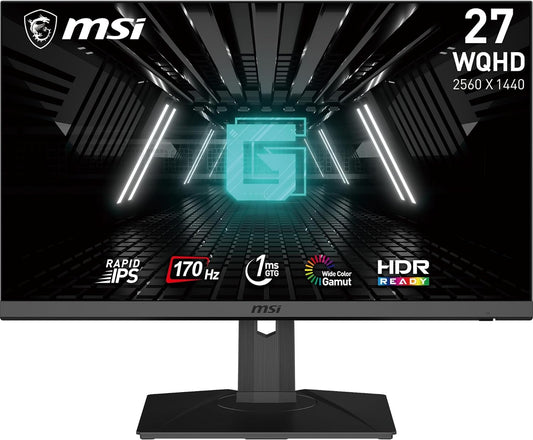 MSI G272QPF Gaming Monitor 27" QHD 2560x1440 HDMI DP Adaptive Sync 170Hz OC 1ms