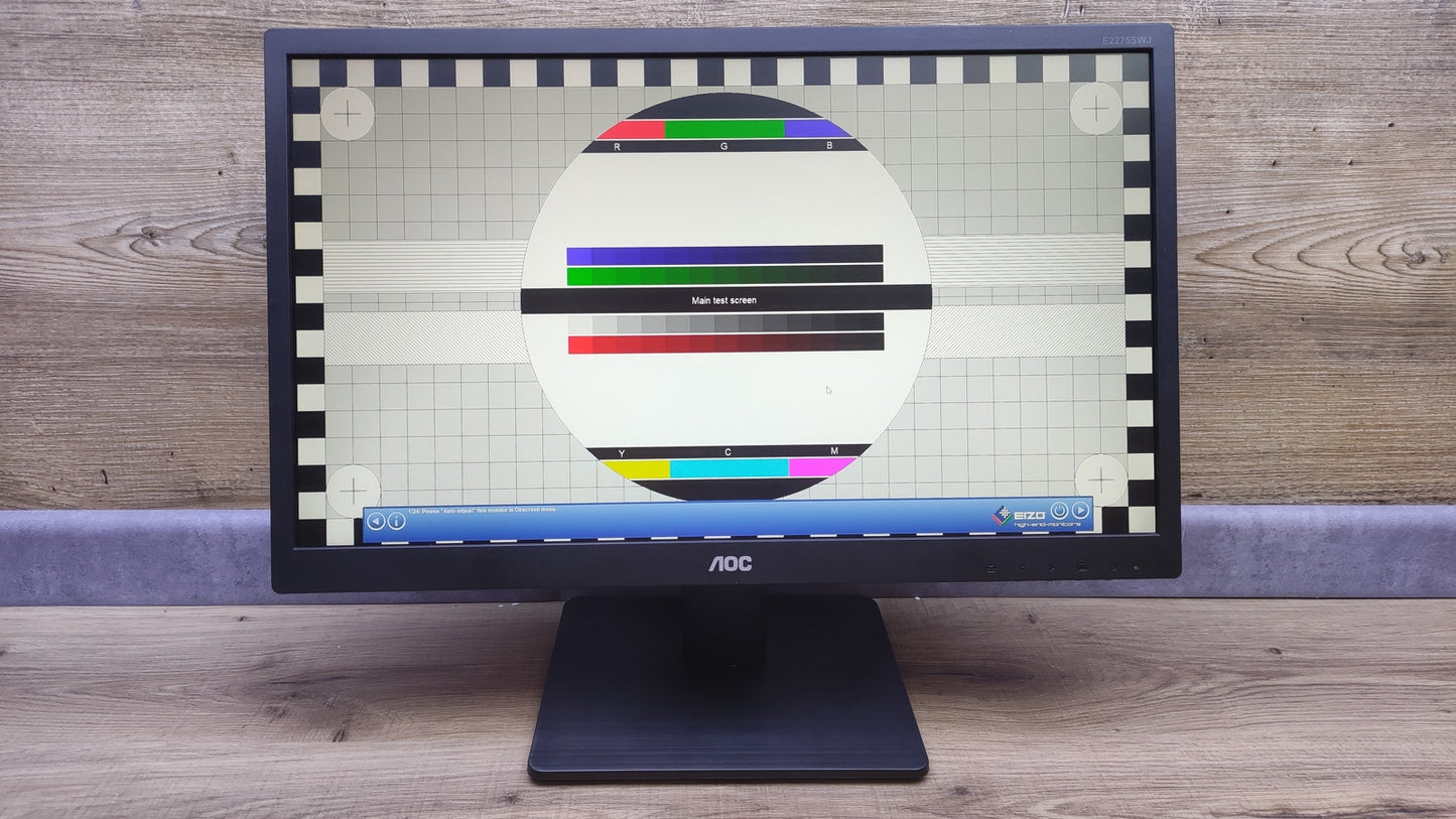 AOC E2275SWJ Monitor 21.5" FHD 1920x1080 TN HDMI VGA DVI 60Hz Speakers 