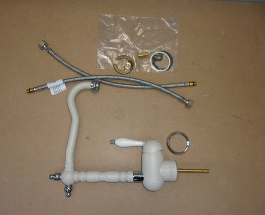 Franke Old England Avena Wasserhahn, Edelstahl, Keramik, 3,5 cm, 360°, I05123