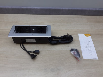 Emuca 5029525 Vielfachsteckerleiste, EU-Stecker TypF, USB, RJ45 und HDMI, I18983