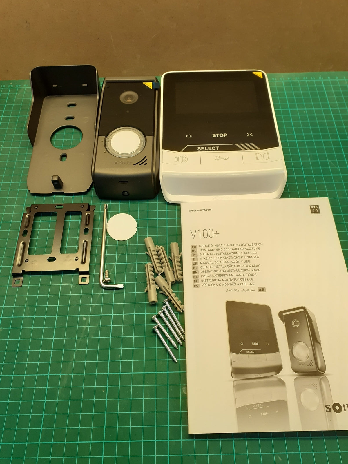 Somfy 1870535 V100+ Video Gegensprechanlage, 4,3 Zoll Monitor Nachtsicht, I04965