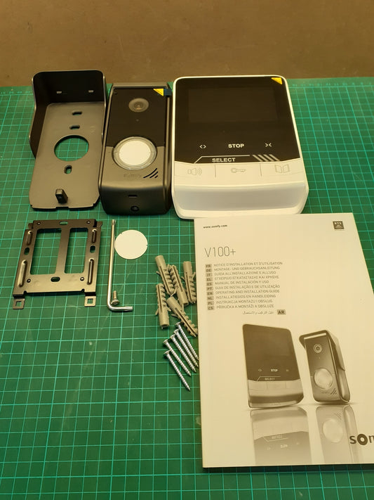 Somfy 1870535 V100+ Video Gegensprechanlage, 4,3 Zoll Monitor Nachtsicht, I04965