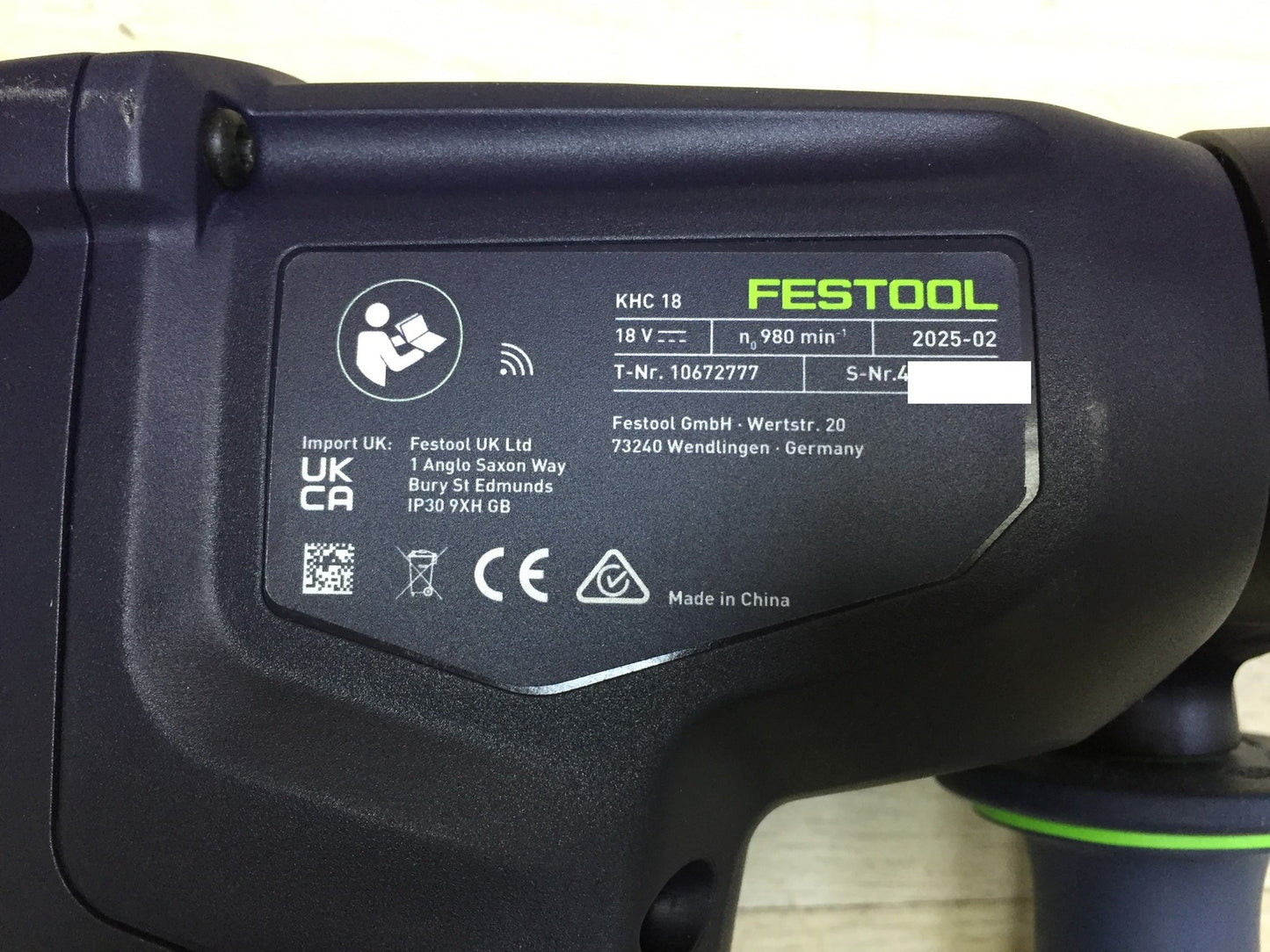 Festool cordless combination hammer KHC 18 5.0 EBI-Plus, incl. 2 x batteries 18 v 5.0 Ah, I33167