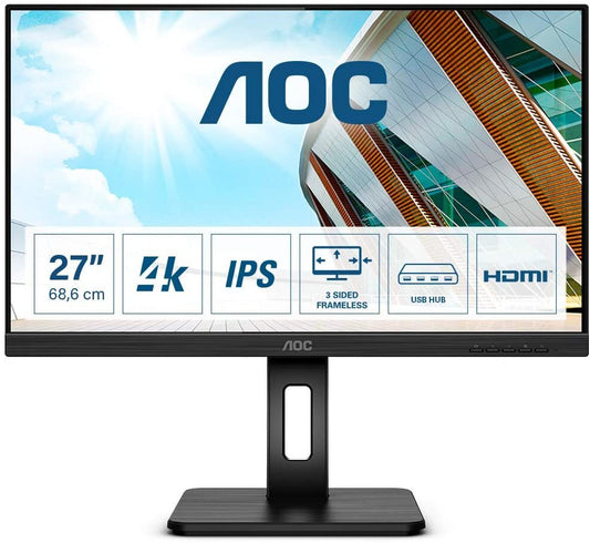 AOC U27P2 4K Monitor 27" UHD 3840x2160 IPS DP HDMI AMD FreeSync Speakers 
