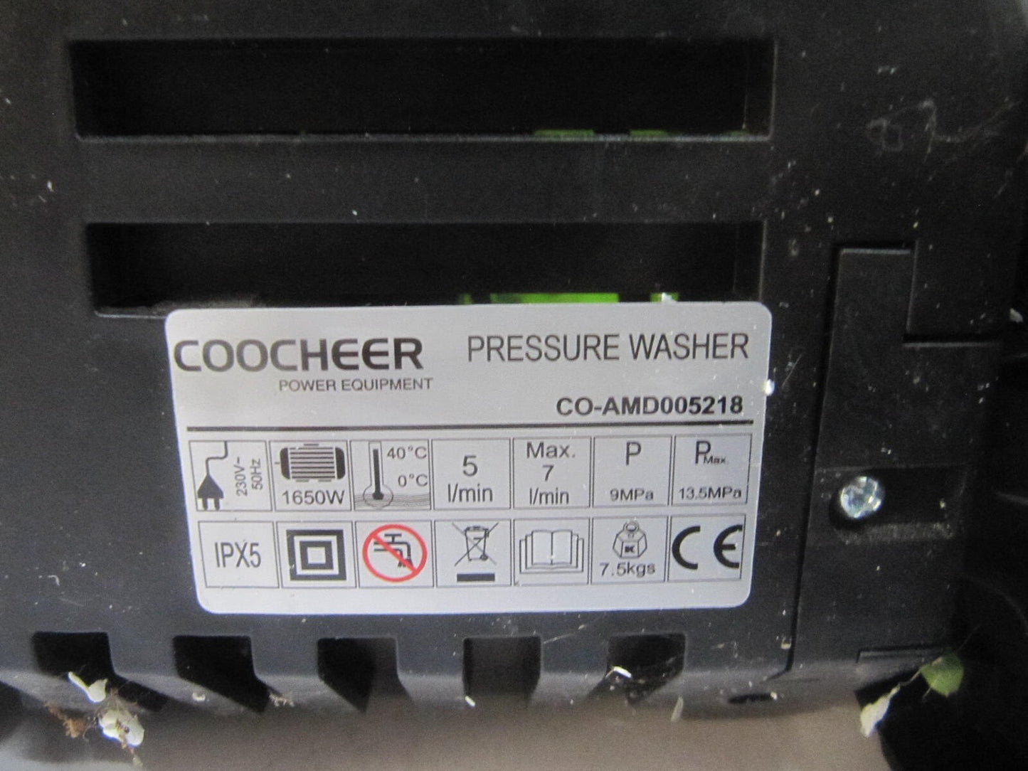 COOCHEER Elektrischer Hochdruckreiniger, Max. Druck: 135 Bar, I04618