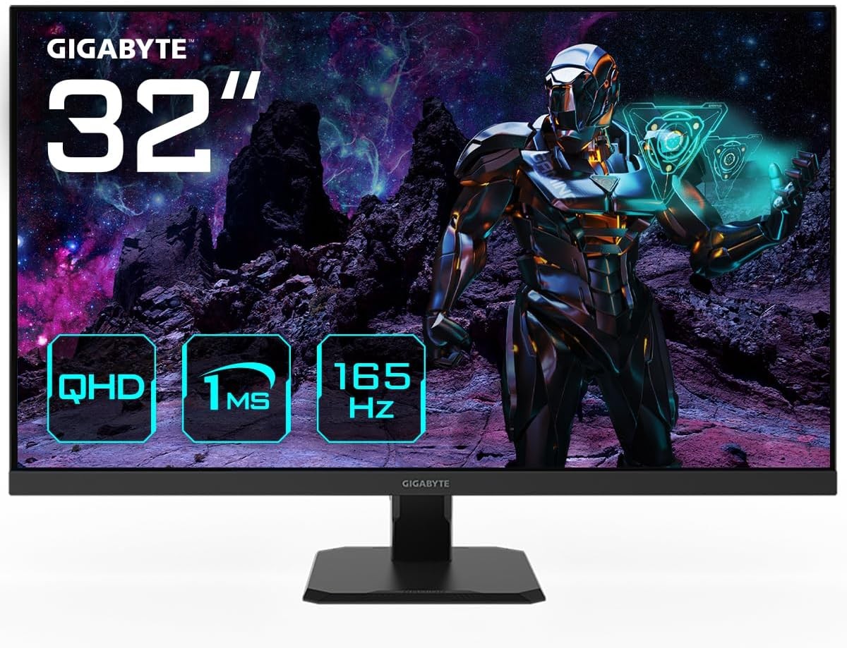 GigaByte GS32Q Gaming Monitor 31.5" WQHD 2560x1440 IPS AMD FreeSync 165Hz 1ms