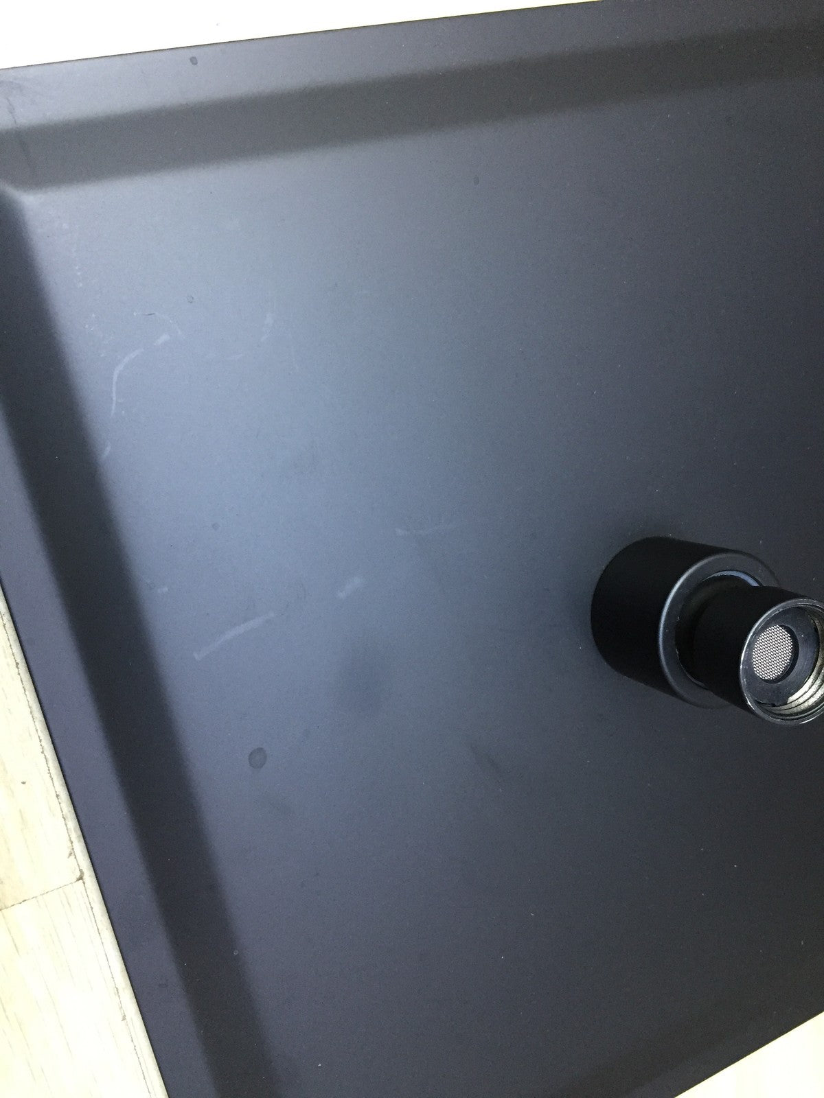 JOHO Duschset mit Thermostat aus Edelstahl matt schwarz, 25x25cm, I33843