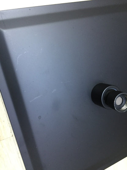 JOHO Duschset mit Thermostat aus Edelstahl matt schwarz, 25x25cm, I33843