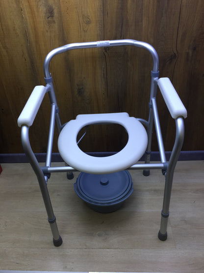 Gima 27759 höhenverstellbarer Toilettenstuhl mit Armlehnen, I30977