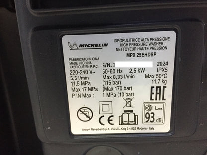 MICHELIN MPX25EHDSP high-pressure cleaner 2500 W, I32109 