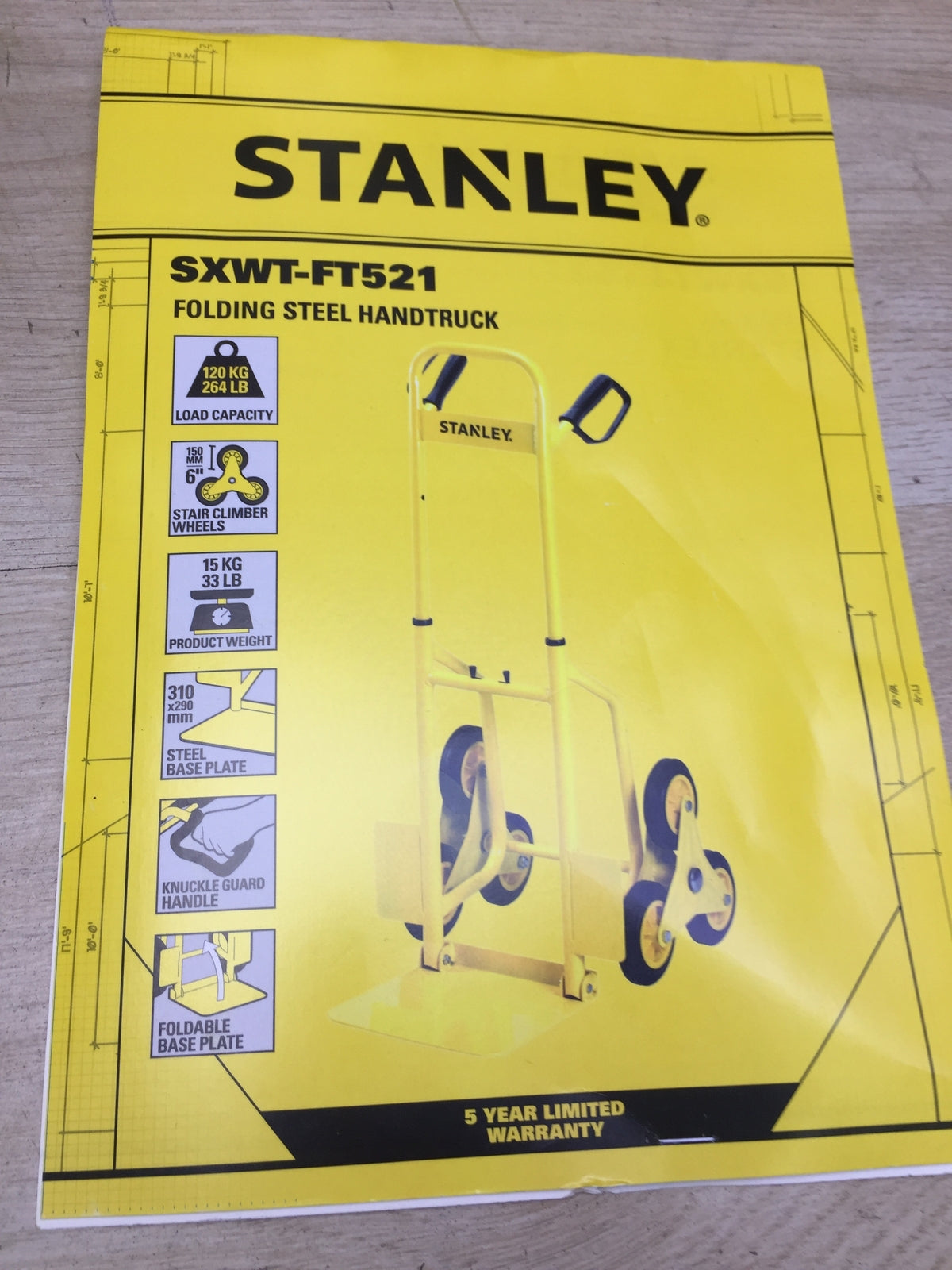 Stanley SXWTD-FT521 sack truck 120kg, I32054 