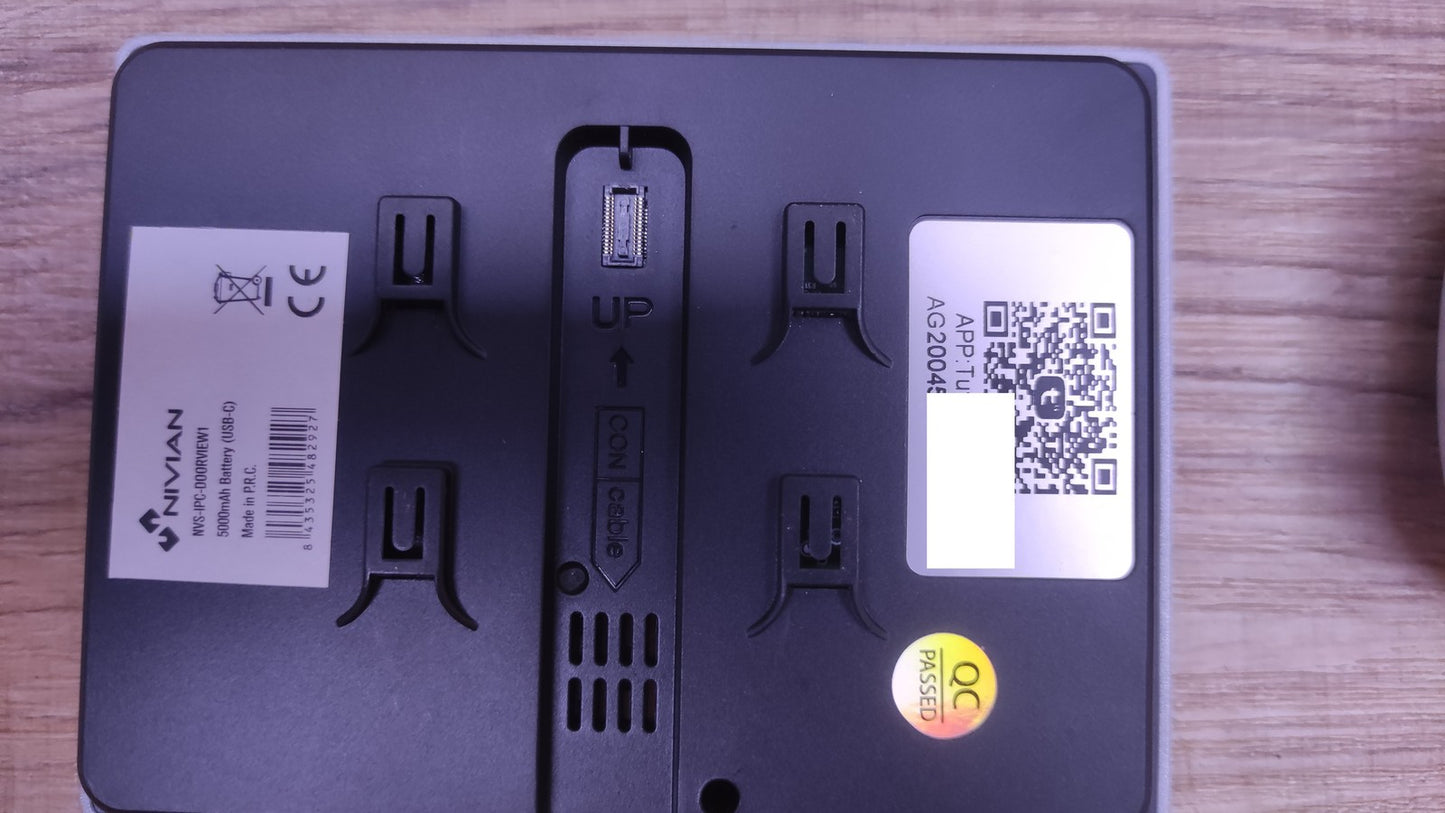 NIVIAN Mirilla Intelligente WiFi Full-HD-Video-Türklingelanlage, I34425