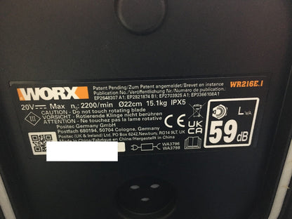 WORX Landroid Vision L1600 Mähroboter WR216E.1, für Gärten bis 1600m², I34347