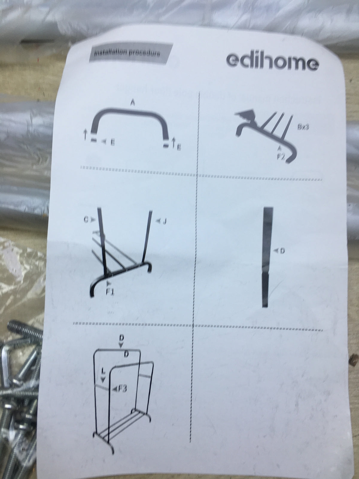 edihome Kleiderständer Doppelt, 110 x 150 x 54 cm, Schuhregal, I30220