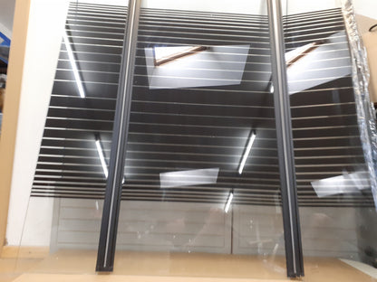 MARWELL BLACK LINES Badewannenaufsatz 125 x 140 cm 3-teilig faltbar I02972