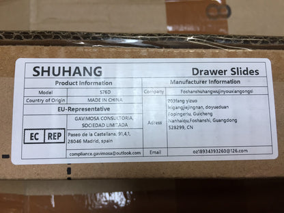 SHUHANG S76D Schubladenschienen Schwerlast Vollauszug, 1 Paar, I33649
