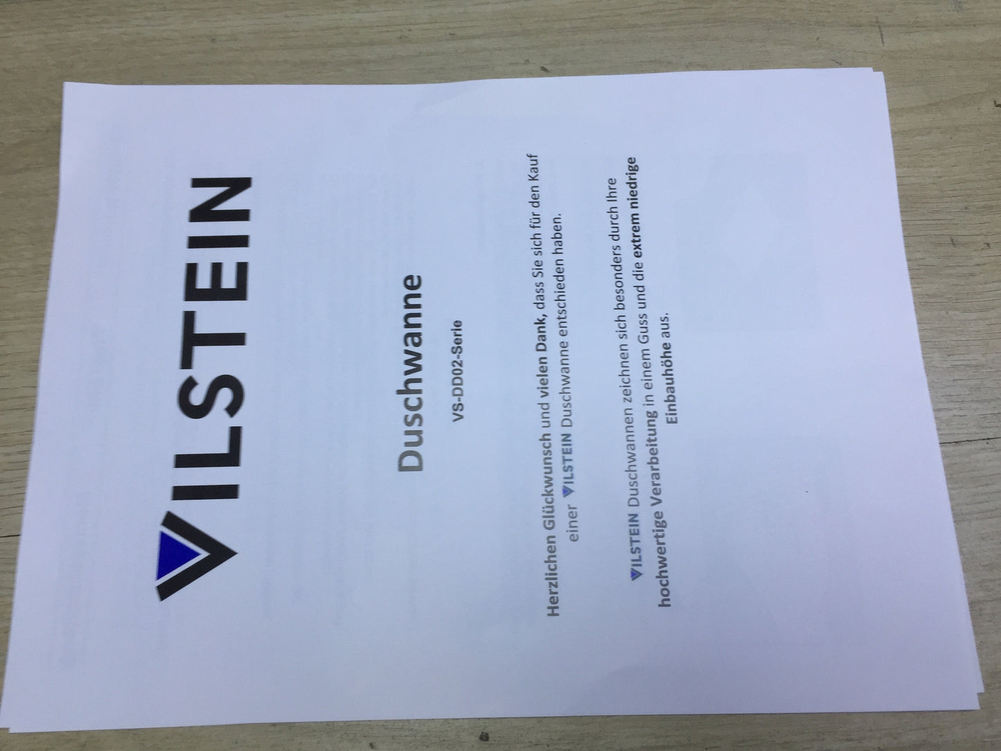 VILSTEIN Duschwanne 120x90 cm, Steinoptik, Flach, Antirutsch, I31765