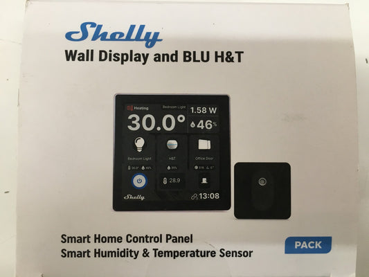 Shelly Wall Display + Blu H&T Sensor Schwarz, I34039