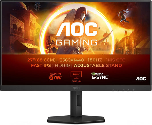 AOC Q27G4XF Gaminig Monitor 27" WQHD 2560x1440 IPS HDR Adaptive Sync 180Hz 0.5ms