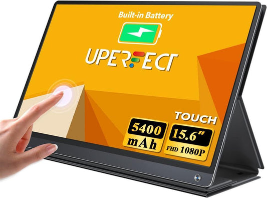 Uperfect Tragbarer Touch Monitor 15,6" 1920x1080 HDMI USB-C 120Hz Lautsprecher