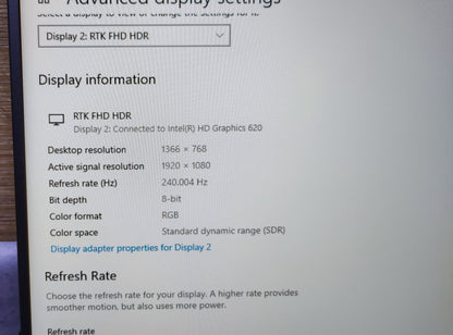 Uperfect Portable Monitor 17.3" 1920x1080 USB-C Mini HDMI 240Hz Speaker 