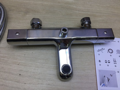 Ibergrif M21810 Duschsystem mit Thermostat, Chrom, Silber, I27320