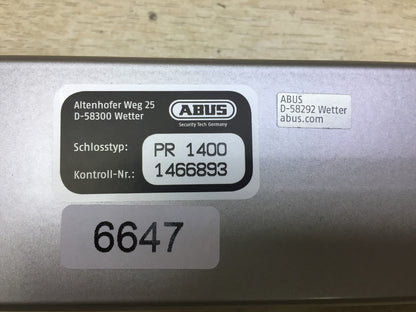 ABUS door security bolt cross bar lock PR1400 silver 10254, I32984 