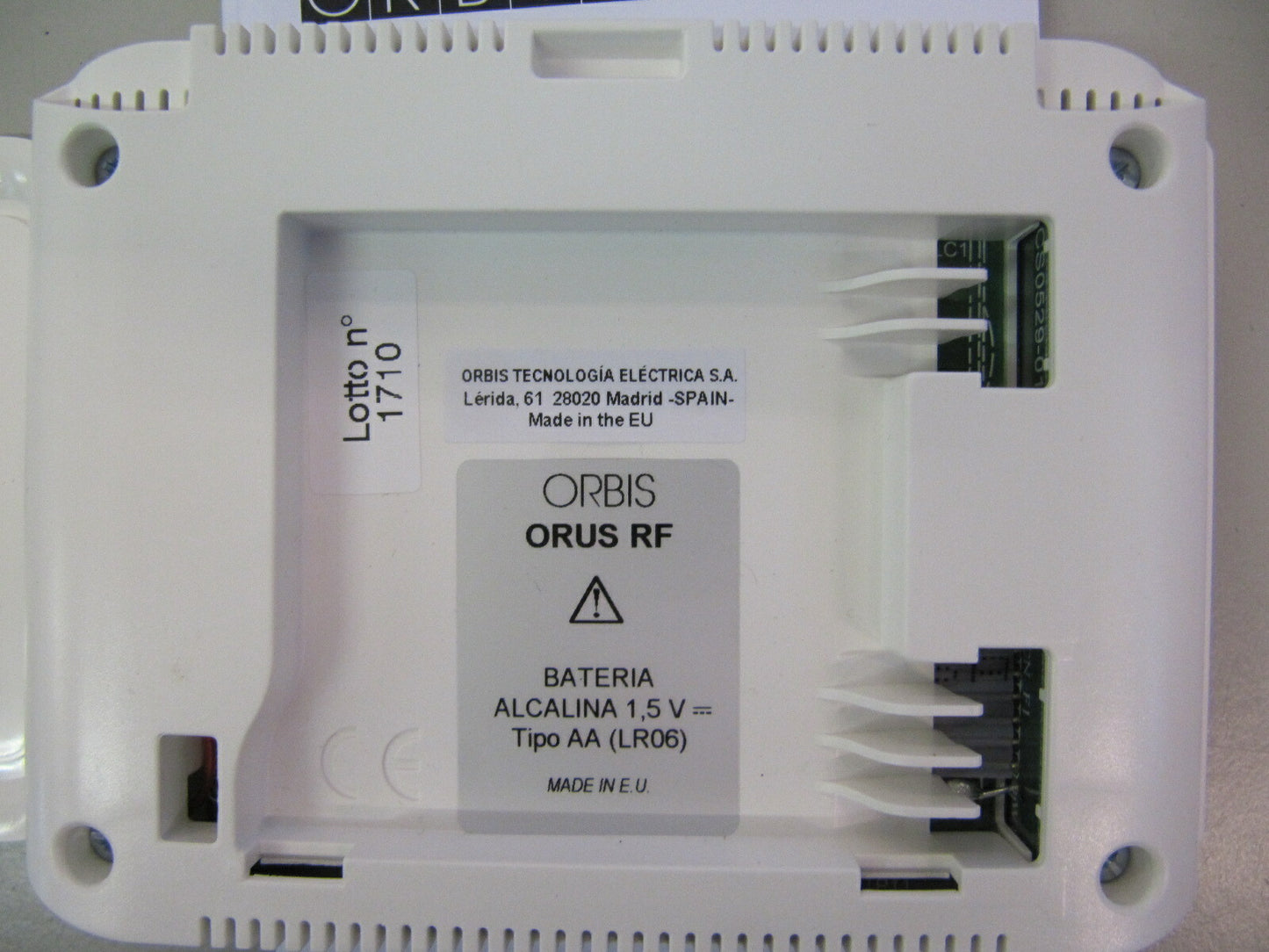 orbis-ob324900-orus rf. CRONOTERMOSTATO wöchentliche und kabellos RechnungV01034