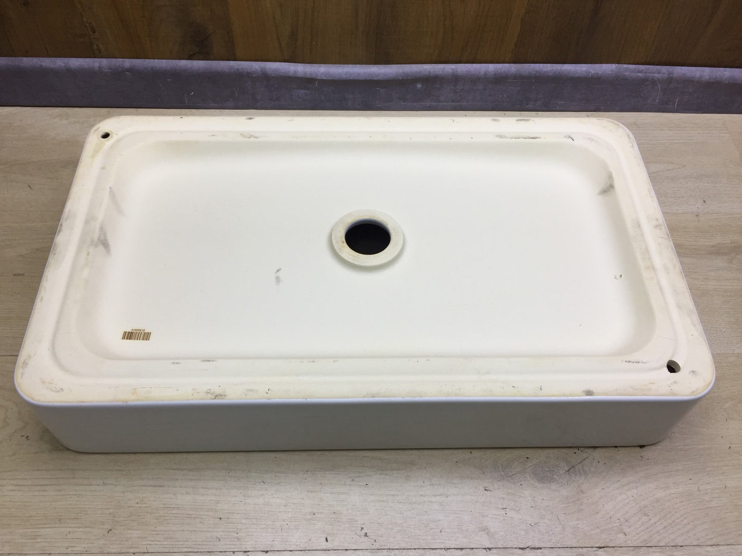 Baikal 0025.96.0.11 Aufsatzwaschbecken aus Keramik, weiß, rechteckig, I33609