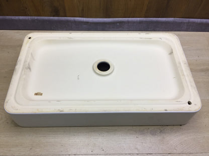 Baikal 0025.96.0.11 Aufsatzwaschbecken aus Keramik, weiß, rechteckig, I33609