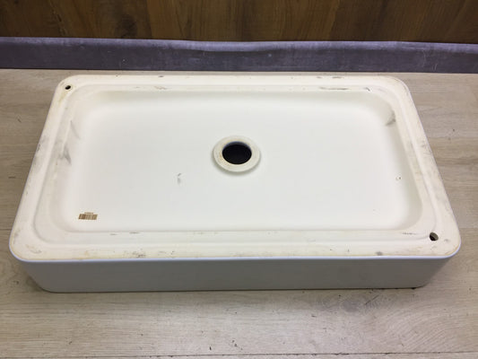 Baikal 0025.96.0.11 Aufsatzwaschbecken aus Keramik, weiß, rechteckig, I33609