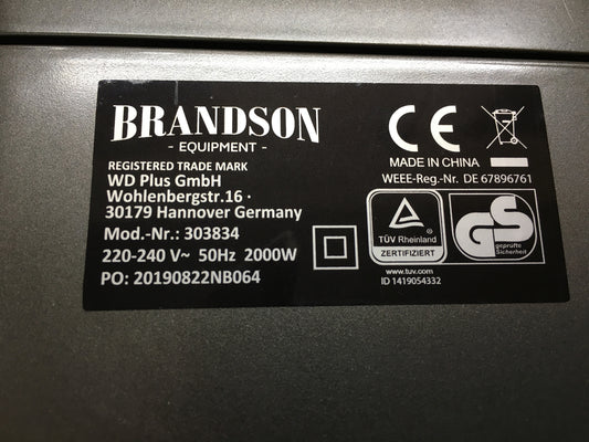Brandson ceramic fan heater with remote control 303834, I29704
