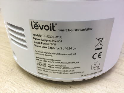 LEVOIT 3L Top Fill Humidifier LUH-D301S, I31643 