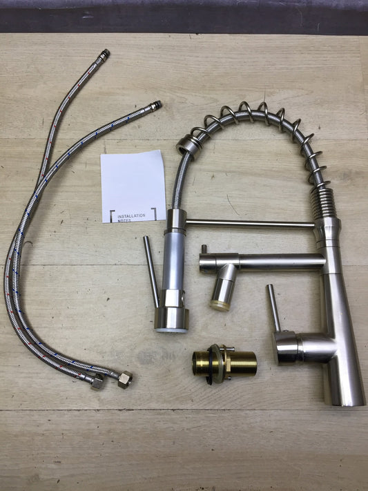 TIMACO LED Küchenarmatur mit Spiralfeder, Wasserhahn, I34105