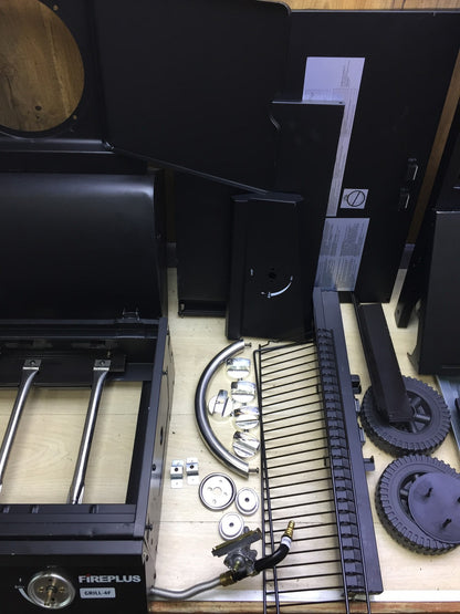 Amig Fireplus 4F Gasgrill 4+1 mit 9,3 kW, Schwarz, Edelstahl, I33104