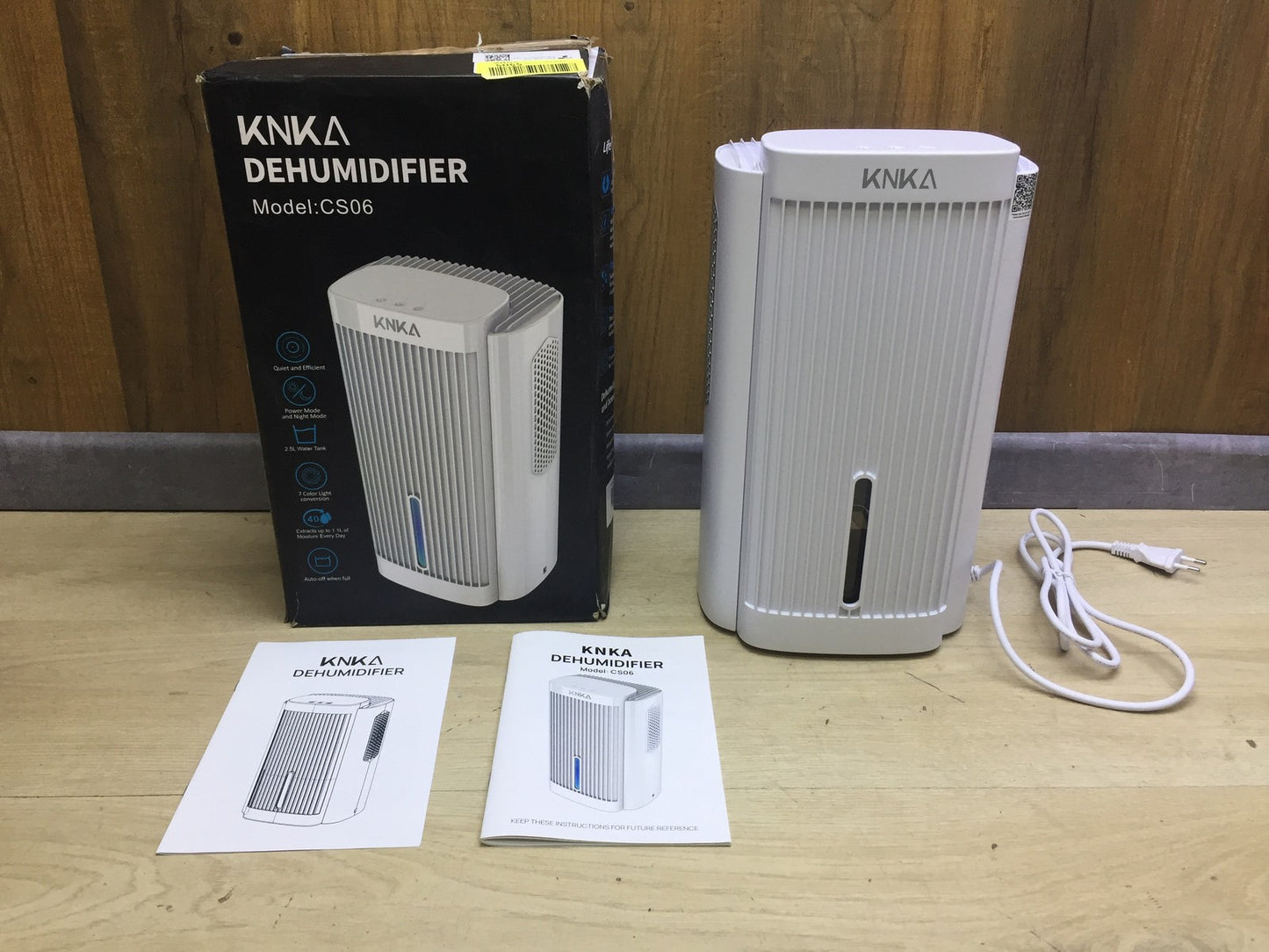 KNKA CS06 Luftentfeuchter 1,1 l, Raumentfeuchter unter 28dB, I33296